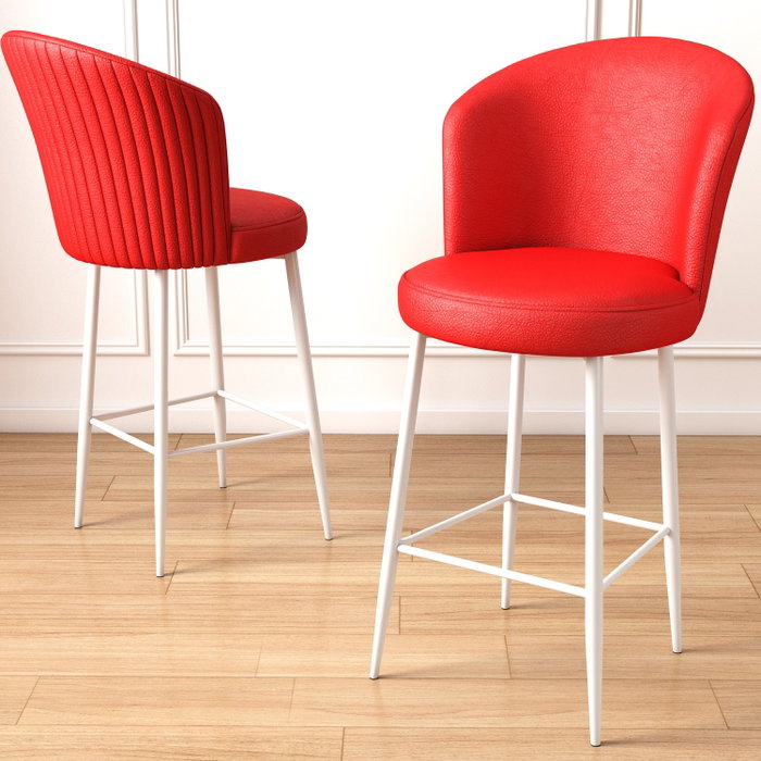 Hanah Home Uras - Rojo y Blanco (Set de 2 piezas)